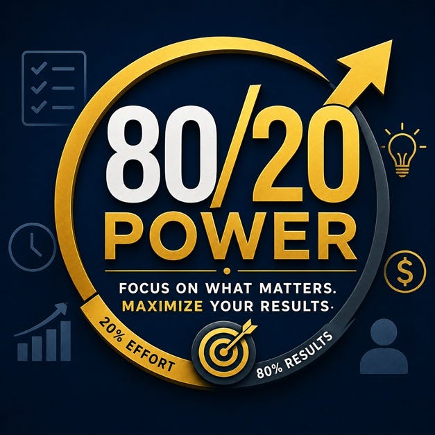 Let’s talk about the famous 80/20 rule…